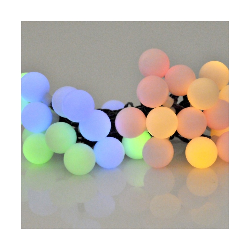 LED RGB Solar ketting PARTY 30xLED/1,2V 400 mAh 3,9 m IP44