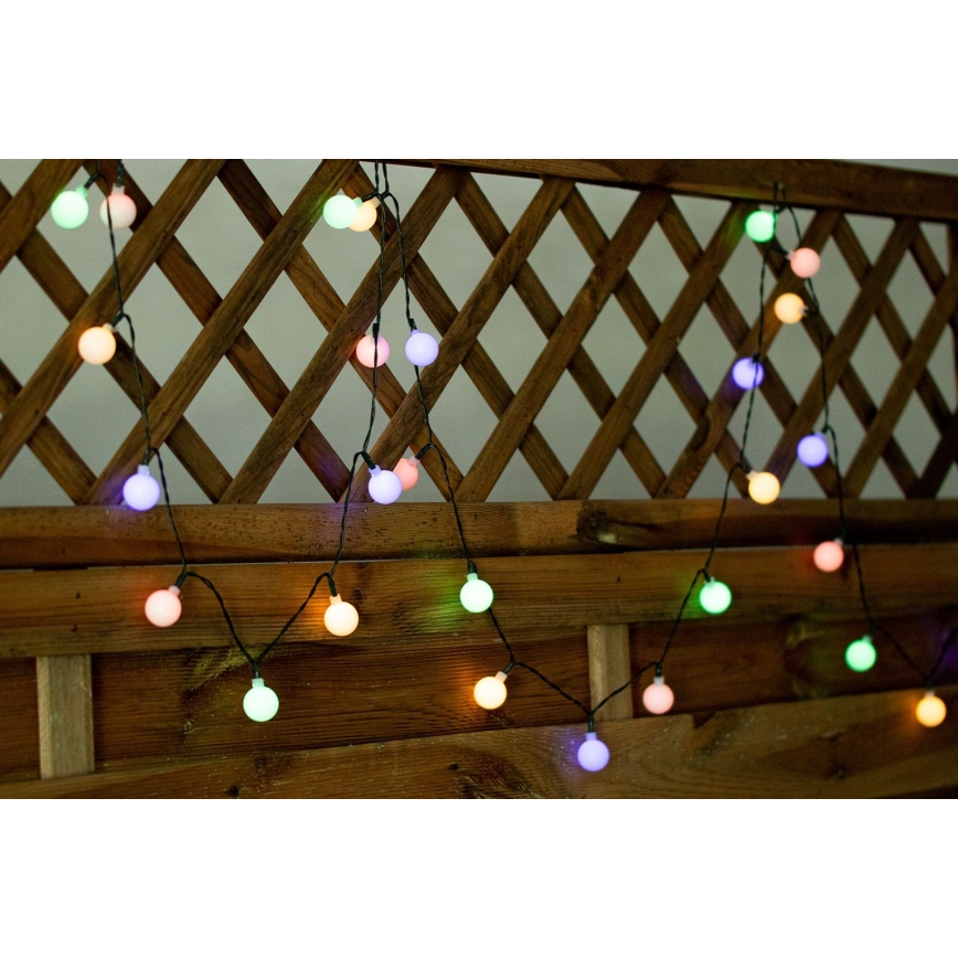 LED RGB Solar ketting PARTY 30xLED/1,2V 400 mAh 3,9 m IP44