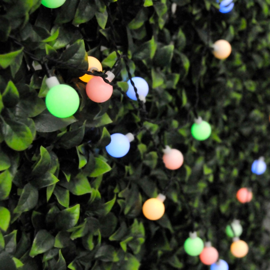 LED RGB Solar ketting PARTY 30xLED/1,2V 400 mAh 3,9 m IP44
