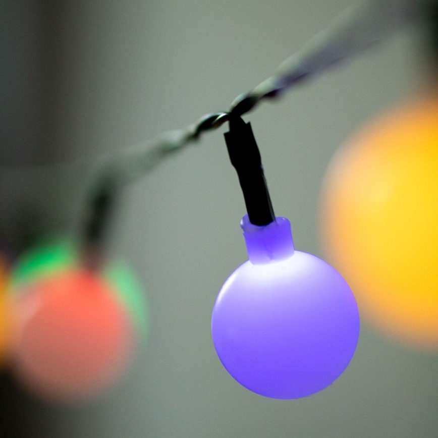 LED RGB Solar ketting PARTY 30xLED/1,2V 400 mAh 3,9 m IP44
