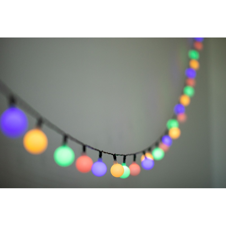 LED RGB Solar ketting PARTY 30xLED/1,2V 400 mAh 3,9 m IP44