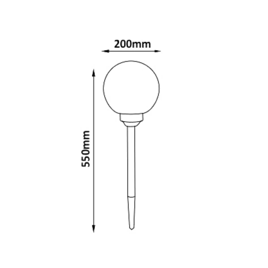 LED RGB Solar lamp LED/0,2W/1,2V 600 mAh IP44