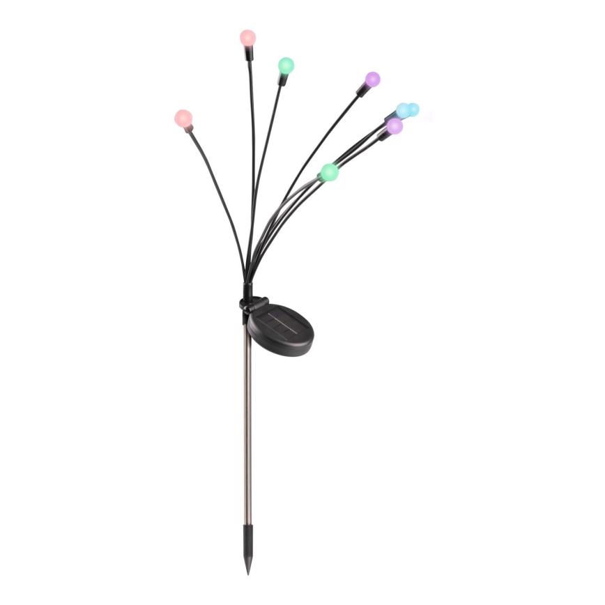 LED RGB Solarverlichting FIORINI 8xLED/1,2V 600 mAh IP44 zwart