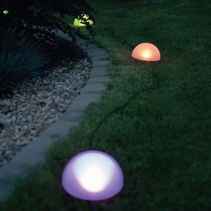 LED RGB Solarverlichting HEMI LED/0,1W/1,2V 600 mAh IP44 wit