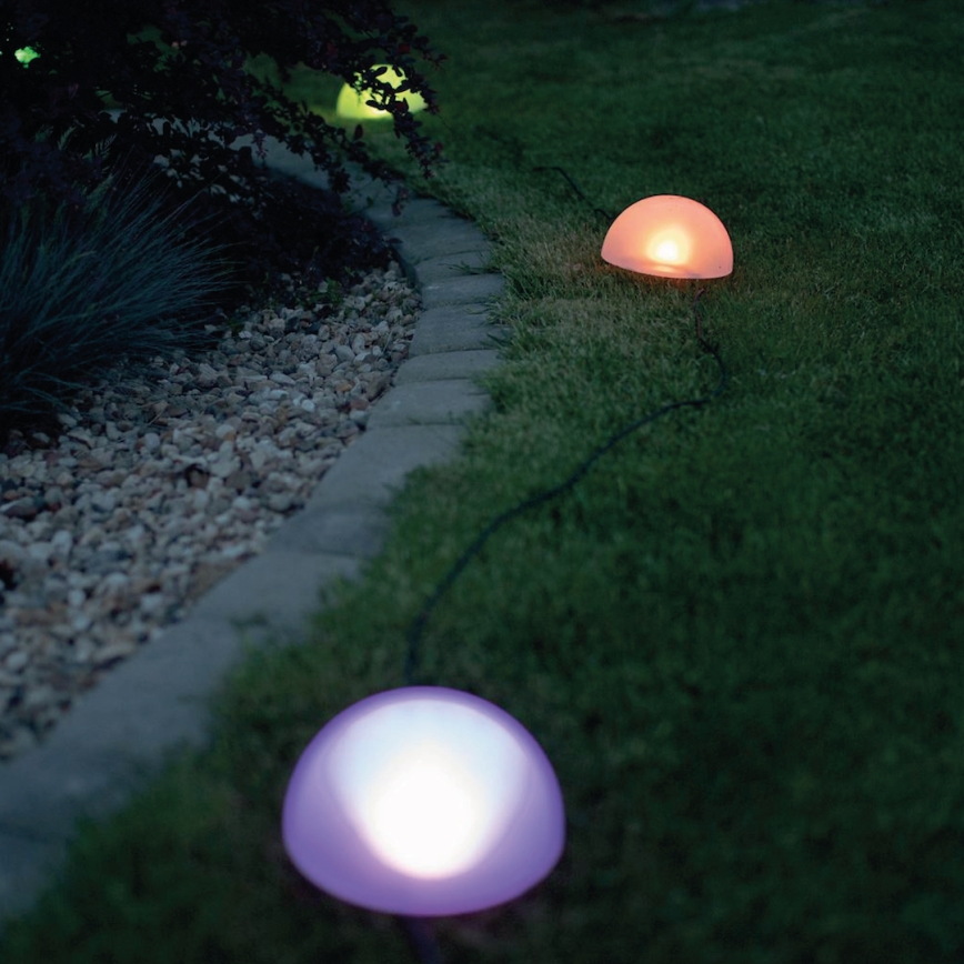 LED RGB Solarverlichting HEMI LED/0,1W/1,2V 600 mAh IP44 wit