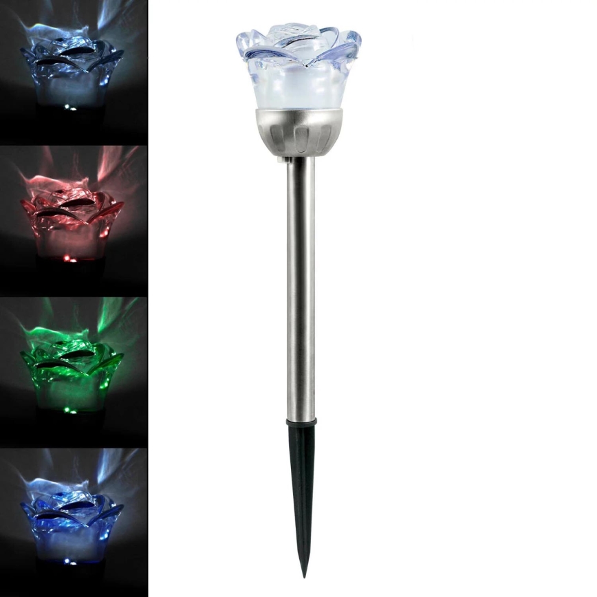 LED RGB Solarverlichting ROSE LED/1,2V 100 mAh IP44