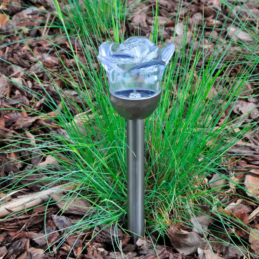 LED RGB Solarverlichting ROSE LED/1,2V 100 mAh IP44