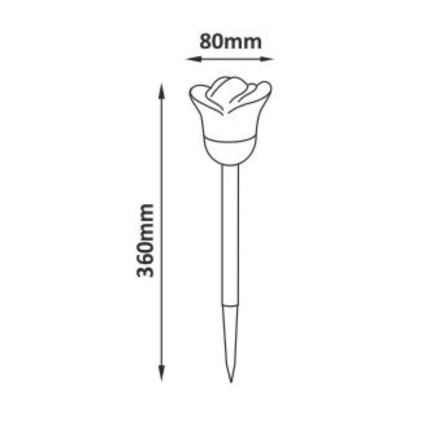 LED RGB Solarverlichting ROSE LED/1,2V 100 mAh IP44