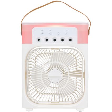 LED RGB tafelventilator met mistfunctie 10W/5V