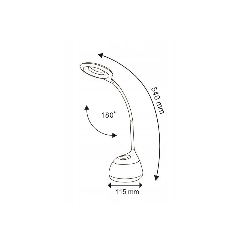 LED RGB Touch dimbare tafellamp GALACTIC LED/5W/230V 1800 mAh