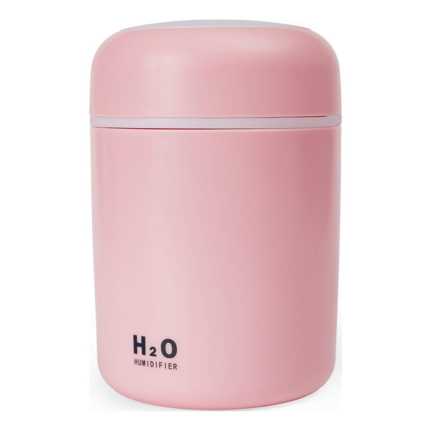 LED RGB Ultrasoon aroma diffuser en luchtbevochtiger LED/2W 300ml roze