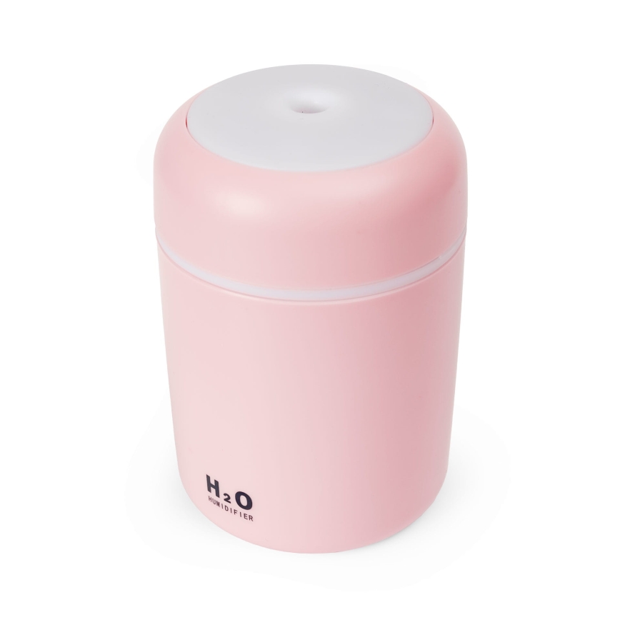 LED RGB Ultrasoon aroma diffuser en luchtbevochtiger LED/2W 300ml roze