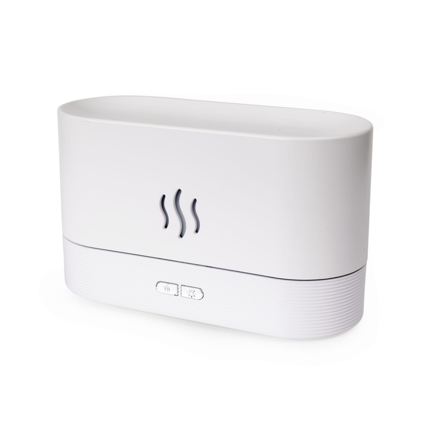 LED RGB Ultrasoon aroma diffuser en luchtbevochtiger met een achtergrondverlichting 180ml wit