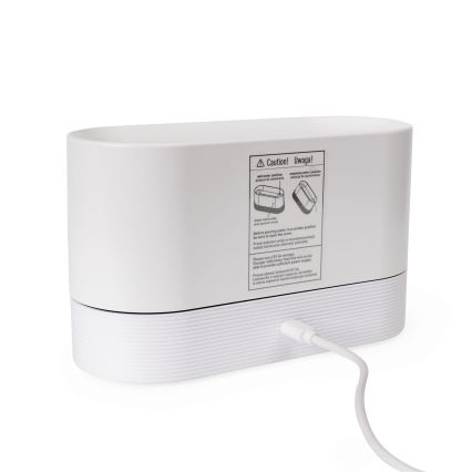 LED RGB Ultrasoon aroma diffuser en luchtbevochtiger met een achtergrondverlichting 180ml wit
