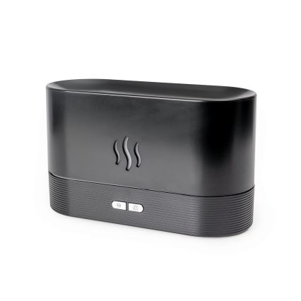 LED RGB Ultrasoon aroma diffuser en luchtbevochtiger met een achtergrondverlichting 180ml zwart
