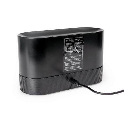 LED RGB Ultrasoon aroma diffuser en luchtbevochtiger met een achtergrondverlichting 180ml zwart