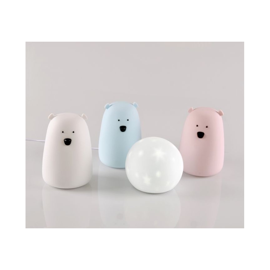 LED RGB USB Kinderlamp BEAR LED/0,8W/5V wit + USB