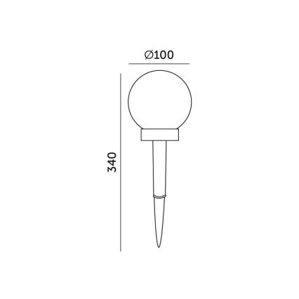 LED RGB zonnelamp met sensor SPHERE, LED 1,2 V, IP44, 40 mAh, Ø 10 cm