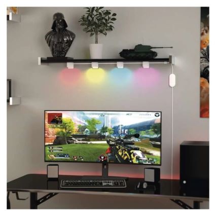 LED RGBIC+CCT Decoratieve ketting met spotverlichting GoSmart 12xLED/7W/230V 255 cm Wi-Fi Tuya