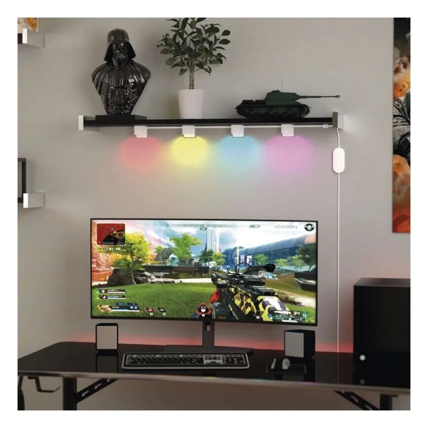 LED RGBIC+CCT Decoratieve ketting met spotverlichting GoSmart 12xLED/7W/230V 255 cm Wi-Fi Tuya