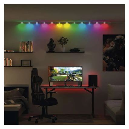 LED RGBIC+CCT Decoratieve ketting met spotverlichting GoSmart 12xLED/7W/230V 255 cm Wi-Fi Tuya