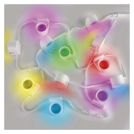 LED RGBIC+CCT Decoratieve ketting met spotverlichting GoSmart 12xLED/7W/230V 255 cm Wi-Fi Tuya