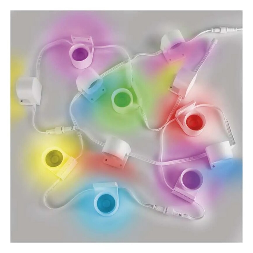 LED RGBIC+CCT Decoratieve ketting met spotverlichting GoSmart 12xLED/7W/230V 255 cm Wi-Fi Tuya
