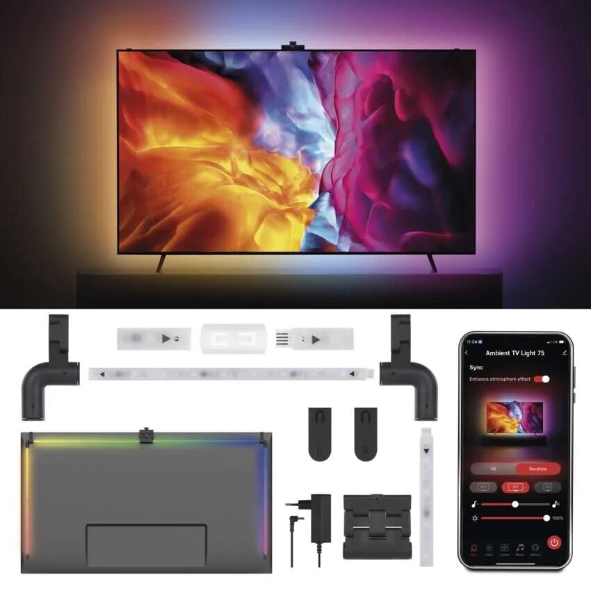 LED RGBIC Strip voor TV GoSmart LED/24W/230V 75“