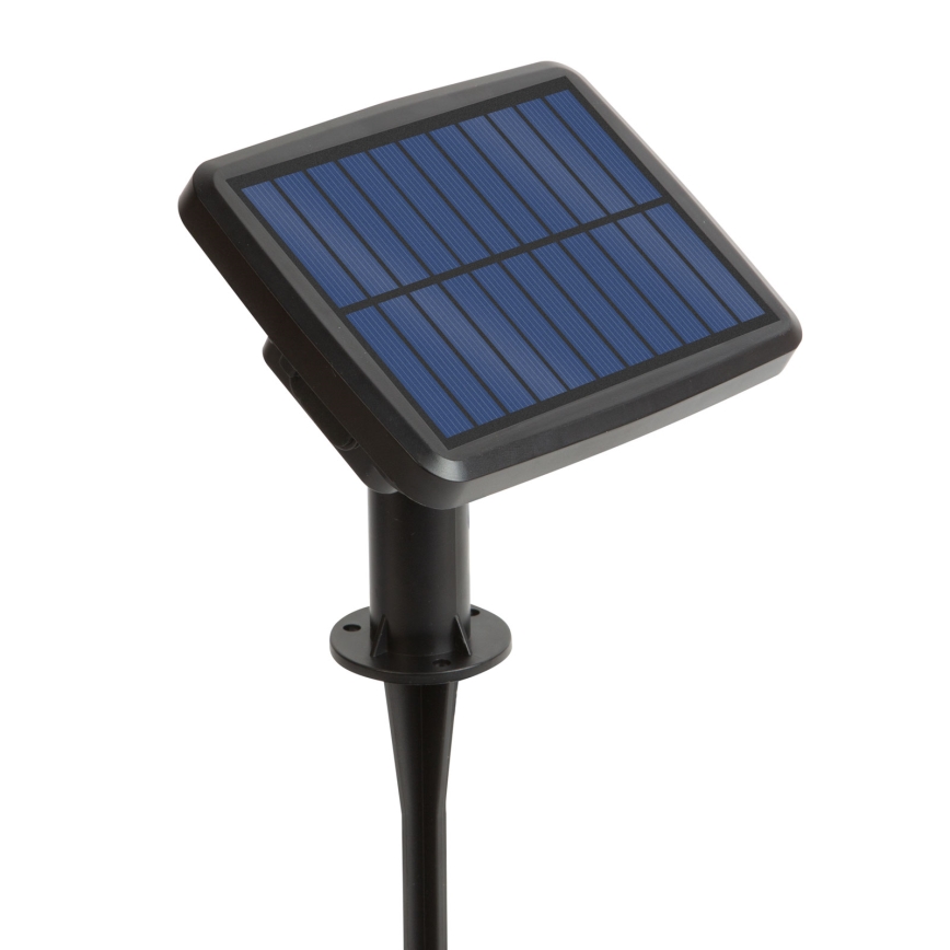LED RGBIC dimbare zonne-lichtketting 15xLED/1,3W/3,7/5V 2200 mAh 8 m IP65 zwart + afstandsbediening