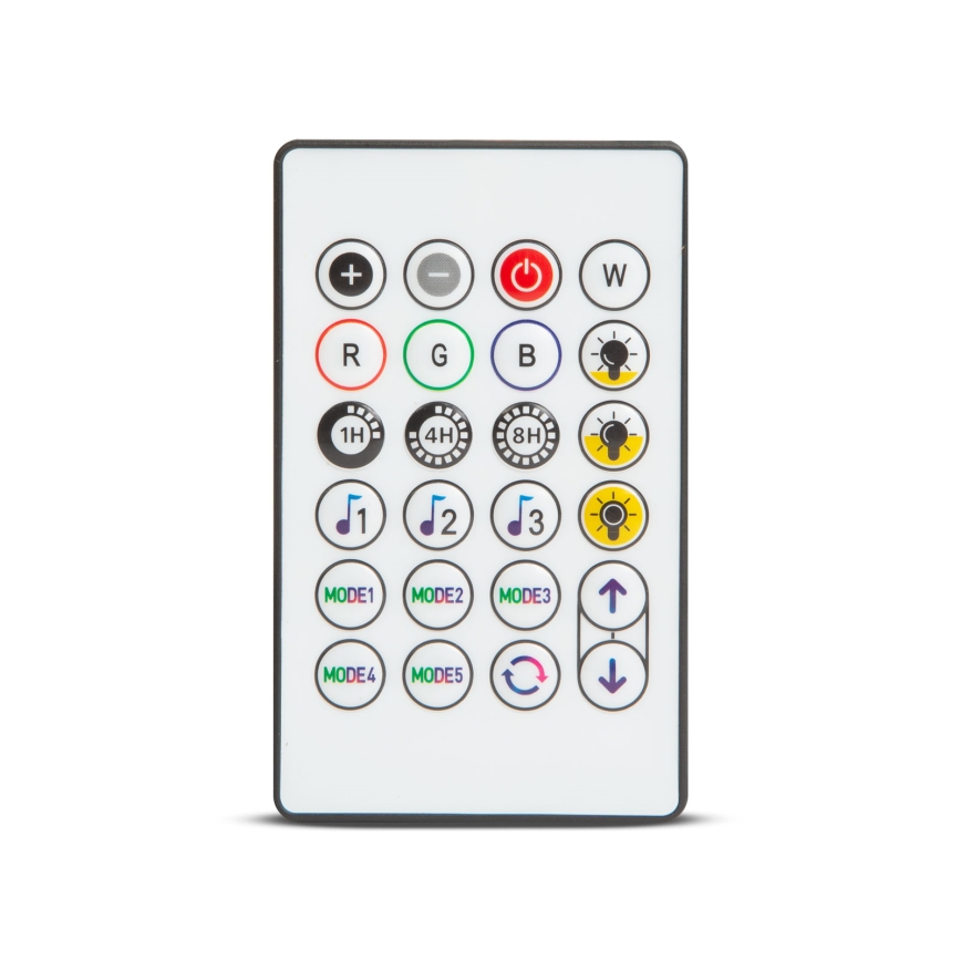 LED RGBIC dimbaar zonnensnoer 30xLED/1,3W/3,7/5V 2200 mAh 14,37 m IP65 zwart + afstandsbediening