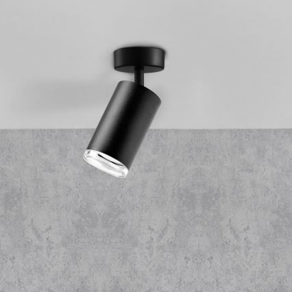 LED RGBW dimbare badkamerspot TURYN 1xGU10/4,8W/230V 3000K IP44 zwart + afstandsbediening