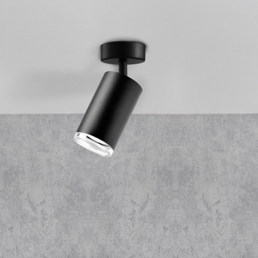 LED RGBW dimbare badkamerspot TURYN 1xGU10/4,8W/230V 3000K IP44 zwart + afstandsbediening