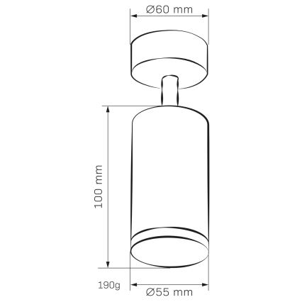 LED RGBW dimbare badkamerspot TURYN 1xGU10/4,8W/230V 3000K IP44 zwart + afstandsbediening
