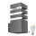 LED RGBW dimbaar buitenwandlamp TEKSAS 1xE27/9W/230V 2700-6500K Wi-Fi IP44 antraciet
