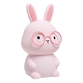LED RGBW Dimbaar kinder aanraken lamp FLORKA LED/1W/5V USB 1200 mAh konijntje roze