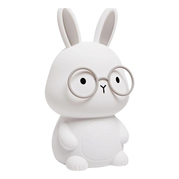 LED RGBW Dimbaar kinder aanraken lamp FLORKA LED/1W/5V USB 1200 mAh konijntje wit/grijs