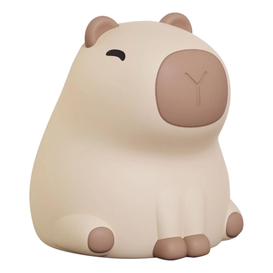 LED RGBW Dimbaar kinder aanraken lamp LED/1W/5V USB 1200 mAh capibara