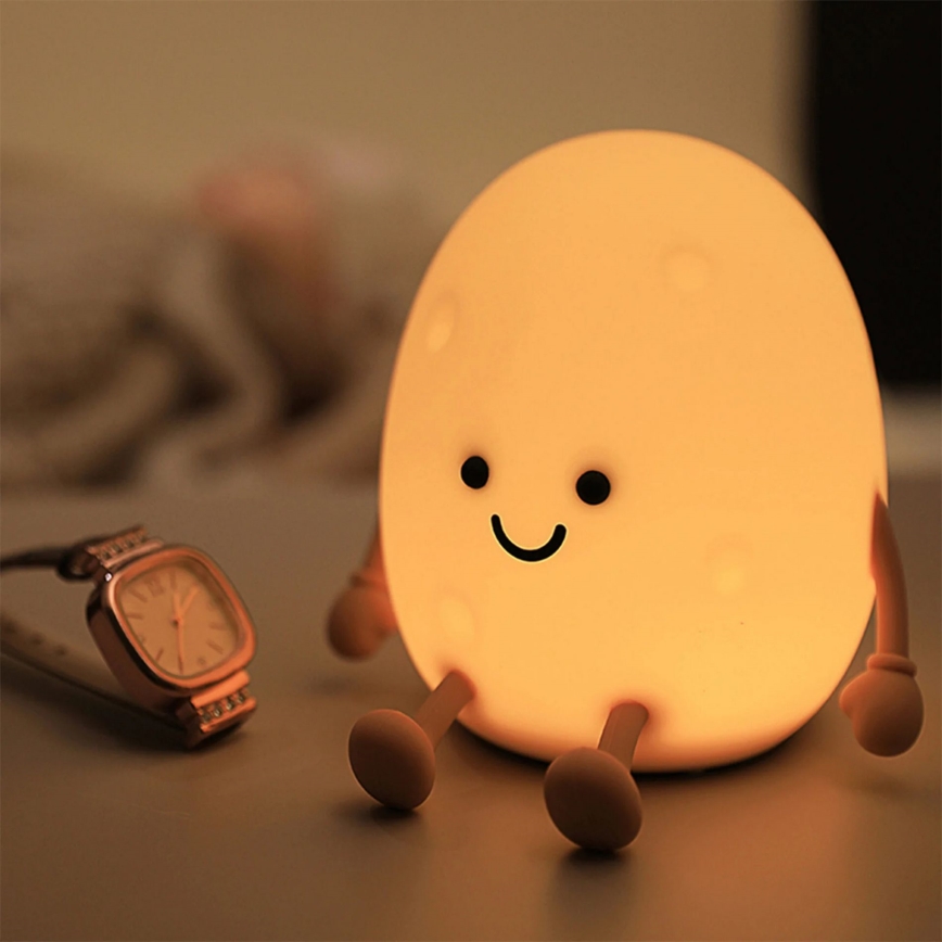 LED RGBW Dimbaar kinder aanraken lamp POTATO LED/2W/5V USB 1200 mAh aardappel