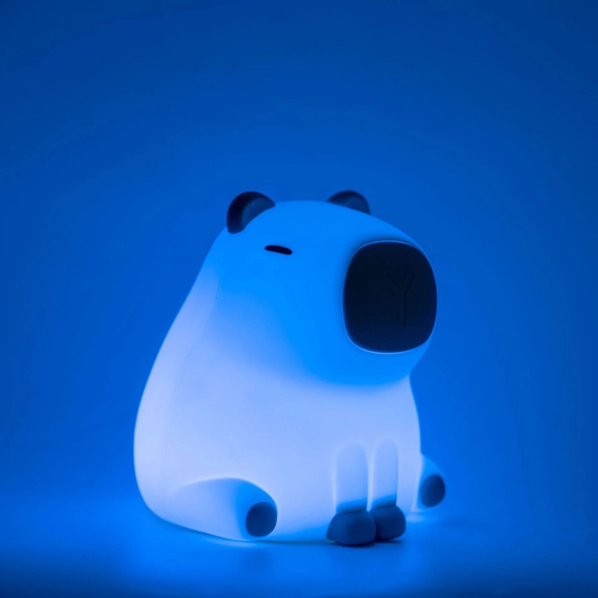 LED RGBW Dimbaar kinder aanraken lamp LED/1W/5V USB 1200 mAh capibara