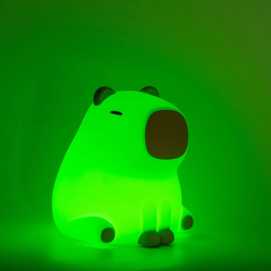 LED RGBW Dimbaar kinder aanraken lamp LED/1W/5V USB 1200 mAh capibara