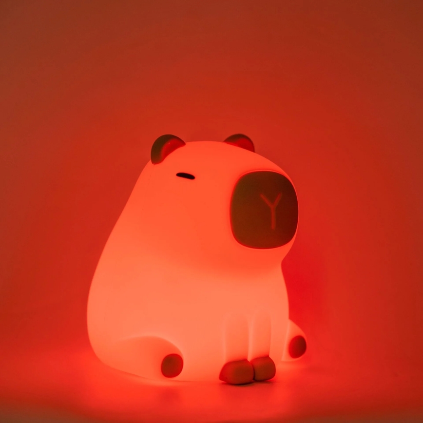 LED RGBW Dimbaar kinder aanraken lamp LED/1W/5V USB 1200 mAh capibara