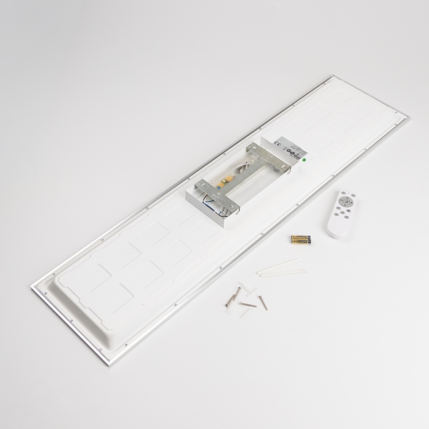 LED RGBW dimbaar opbouwpaneel LED/13,5W/230V 3000-6500K 29,5x59,5 cm zilver + afstandsbediening