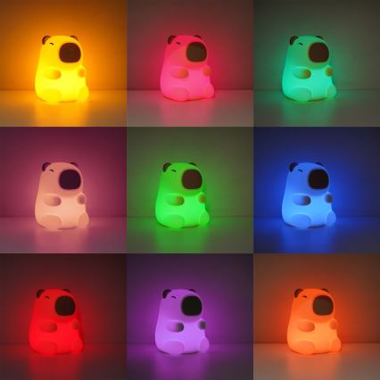 LED RGBW dimbaar oplaadbaar nachtlampje met aanraakbediening voor kinderen KAPYBARA LED/0,45W/5V 800 mAh