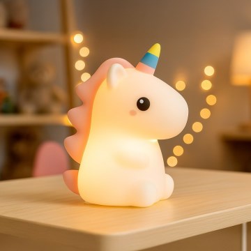 LED RGBW dimbaar oplaadbaar met aanraakbediening nachtlampje voor kinderen UNICORN LED/1W/5V 1200 mAh