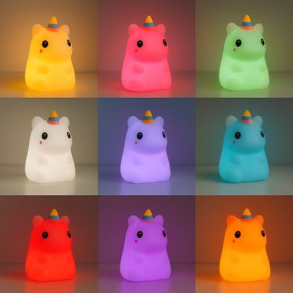 LED RGBW dimbaar oplaadbaar met aanraakbediening nachtlampje voor kinderen UNICORN LED/1W/5V 1200 mAh