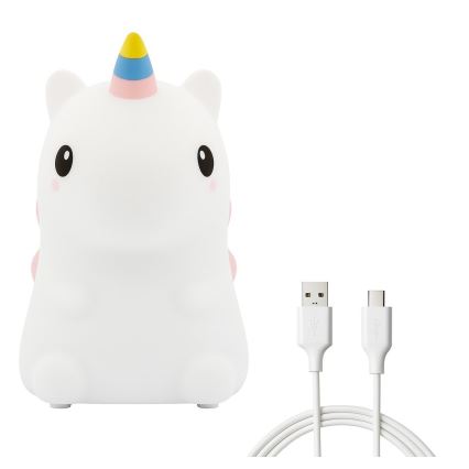 LED RGBW dimbaar oplaadbaar met aanraakbediening nachtlampje voor kinderen UNICORN LED/1W/5V 1200 mAh