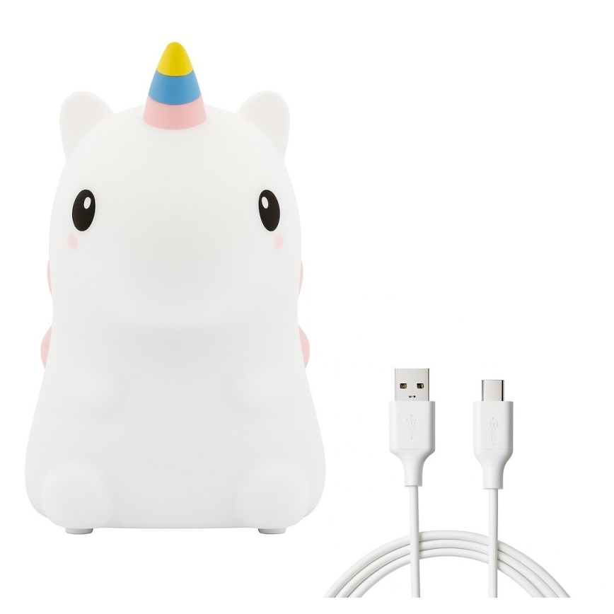 LED RGBW dimbaar oplaadbaar met aanraakbediening nachtlampje voor kinderen UNICORN LED/1W/5V 1200 mAh