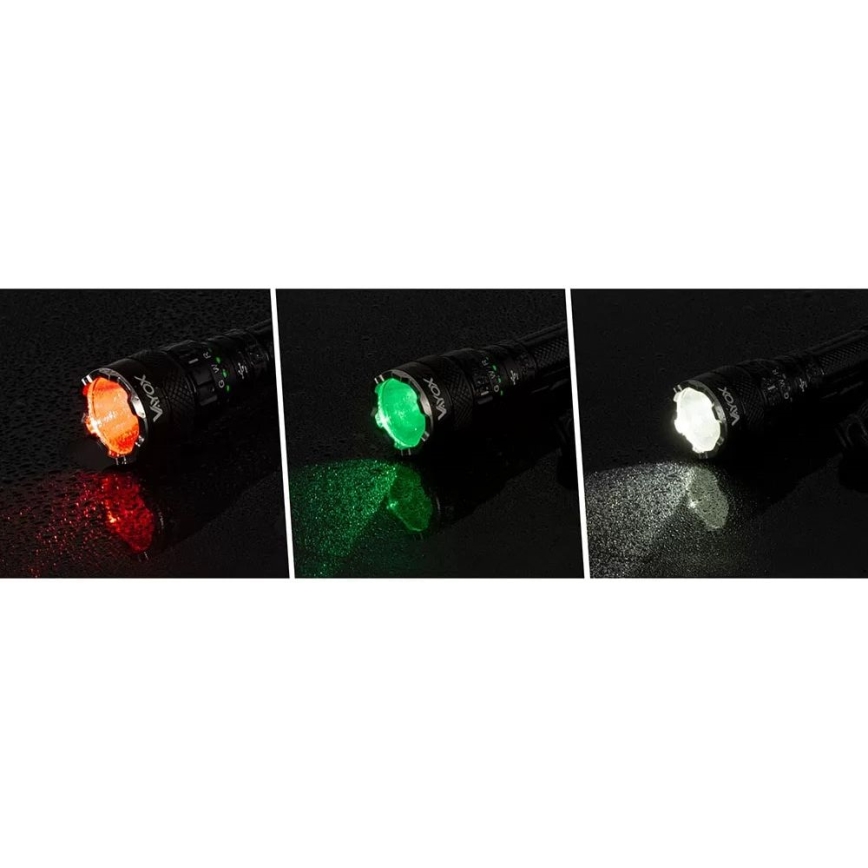LED RGBW Dimbaar oplaadbaar zaklamp LED/15W/5V IP66 1500 glanzend 2000 mAh