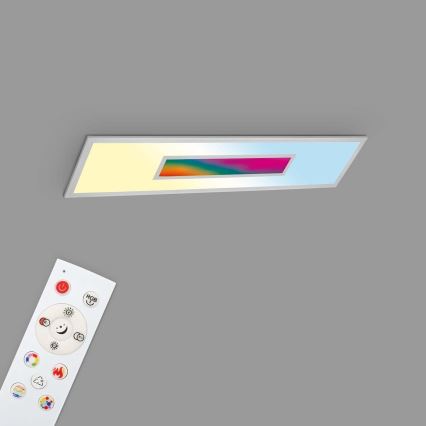 LED RGBW dimbaar paneel LED/20W/230V 3000-6500K 25x100 cm zilver + afstandsbediening