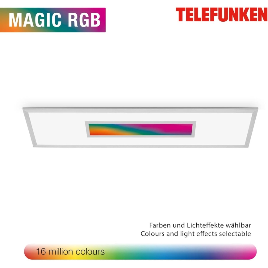 LED RGBW dimbaar paneel LED/20W/230V 3000-6500K 25x100 cm zilver + afstandsbediening